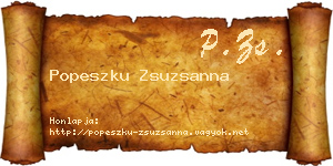 Popeszku Zsuzsanna névjegykártya